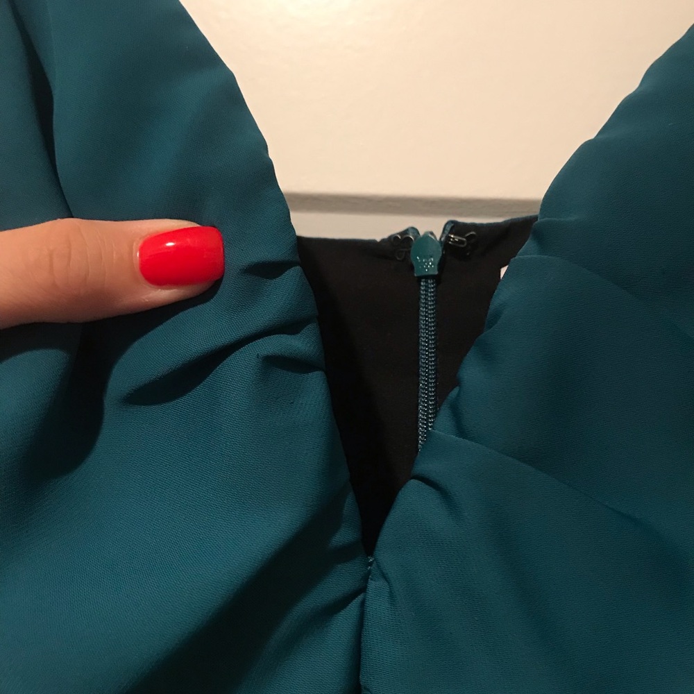 Amanda Uprichard Green high low dress